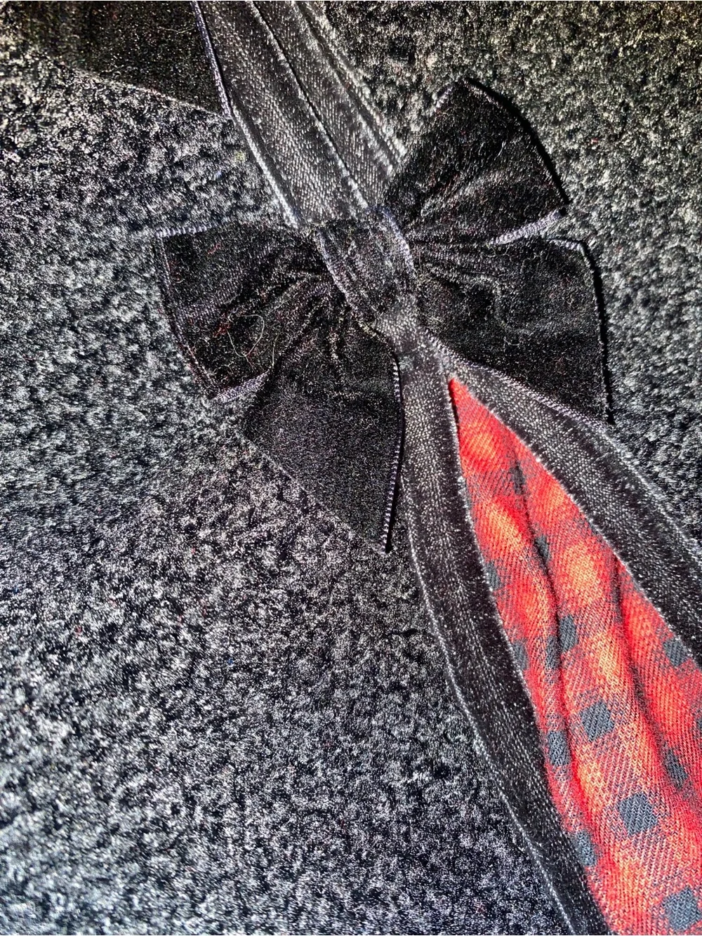 Carter’s Red and Black Girls' Plaid Dress with Black Sherpa Vest NWT Size 18mths
